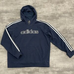Mens XL adidas hoodie navy blue